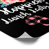 Bunny Leopard Hoppiest Lunch Lady ooit Paasdag Poster (Hoek)