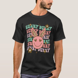Bunny Leopard Hunny Smiling Eyes Rabbit Happy East T-shirt