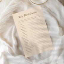 Bunny Light Beige Geslacht Reveal Baby Word Scramb