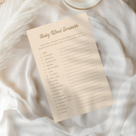 Bunny Light Beige Geslacht Reveal Baby Word Scramb