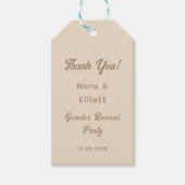 Bunny Light Beige Geslacht Reveal Dank u Cadeaulabel (Voorkant)