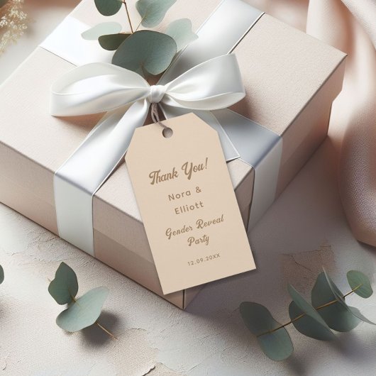 Bunny Light Beige Geslacht Reveal Dank u Cadeaulabel