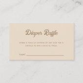 Bunny Light Beige Geslacht Reveal Luier Raffle Informatiekaartje (Voorkant)