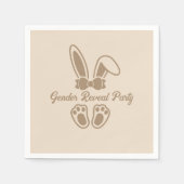 Bunny Light Beige Minimalistische Geslacht Onthull Servet (Voorkant)