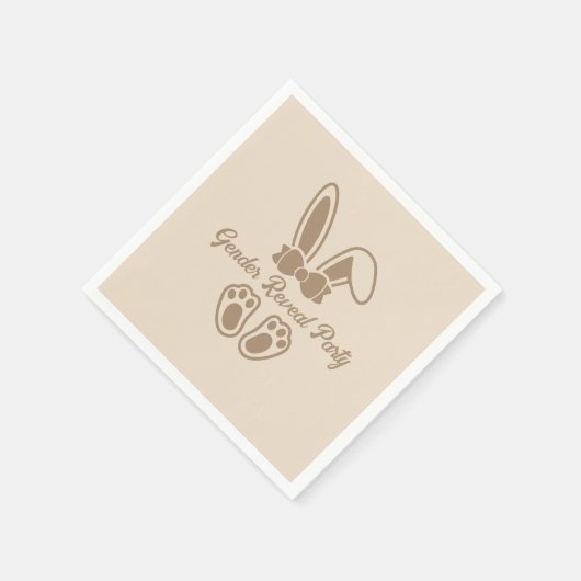 Bunny Light Beige Minimalistische Geslacht Onthull Servet (Hoek)