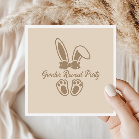 Bunny Light Beige Minimalistische Geslacht Onthull Servet