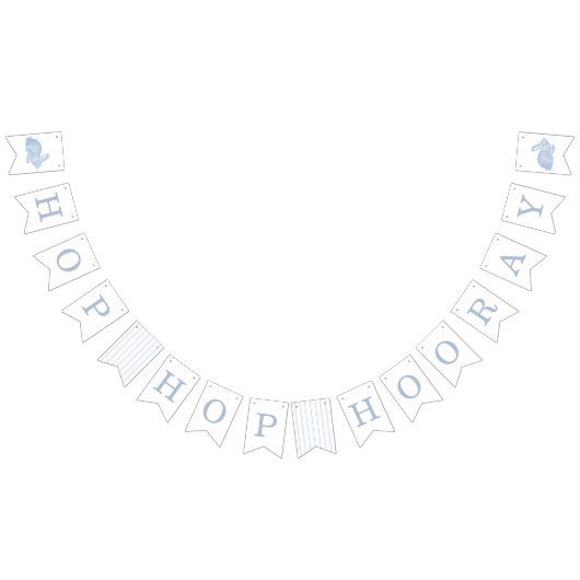  Bunny Lijst paasbanner - blauw Vlaggetjes (Alle)