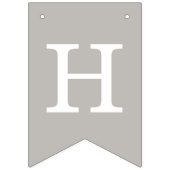  Bunny Lijst paasbanner - grijs Vlaggetjes (Tweede vlag)