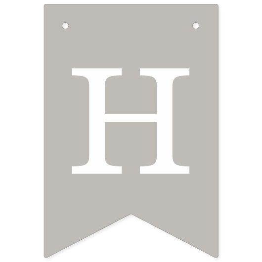  Bunny Lijst paasbanner - grijs Vlaggetjes (Tweede vlag)