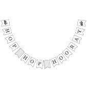 Bunny Lijst paasbanner - zwart Vlaggetjes (Alle)