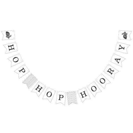  Bunny Lijst paasbanner - zwart Vlaggetjes (Alle)