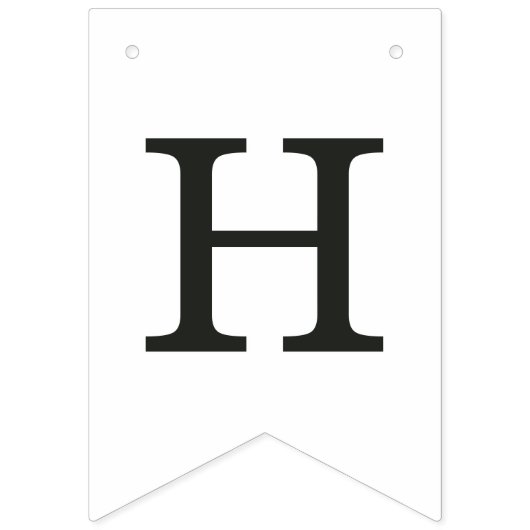 Bunny Lijst paasbanner - zwart Vlaggetjes (Tweede vlag)