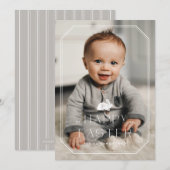  Bunny Lijst Paasfotokaart - wit Save The Date (Voorkant / Achterkant)