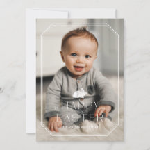  Bunny Lijst Paasfotokaart - wit