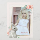 Bunny Lijst Photo Easter Kaart (Voorkant / Achterkant)