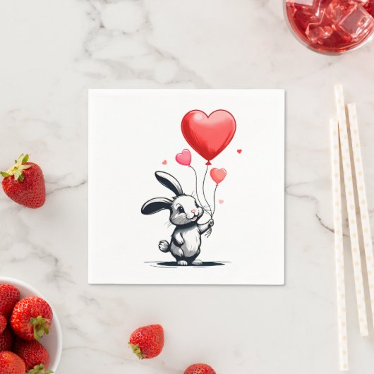 Bunny Love Balloons Servet (Insitu)