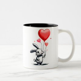 Bunny Love Balloons Tweekleurige Koffiemok
