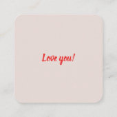 Bunny Love Balloons Valentijns kaart (Achterkant)