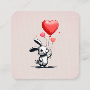 Bunny Love Balloons Valentijns kaart
