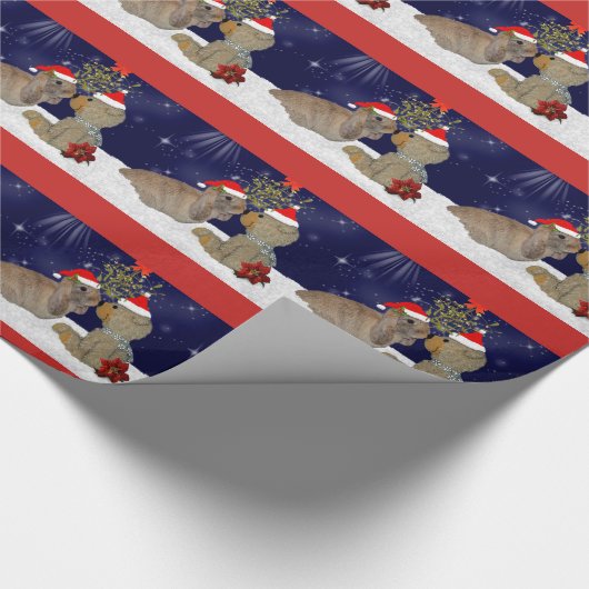 Bunny Love bij kerstwrapping Paper Cadeaupapier (Hoek)