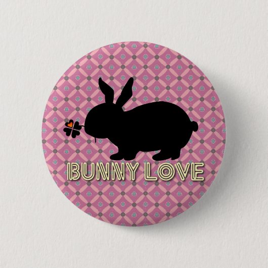 Bunny Love Botton Ronde Button 5,7 Cm (Voorkant)