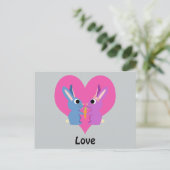 Bunny Love Briefkaart (Staand voorkant)