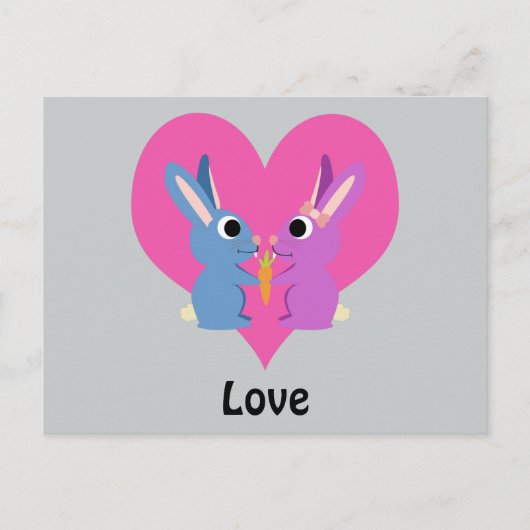 Bunny Love Briefkaart (Voorkant)