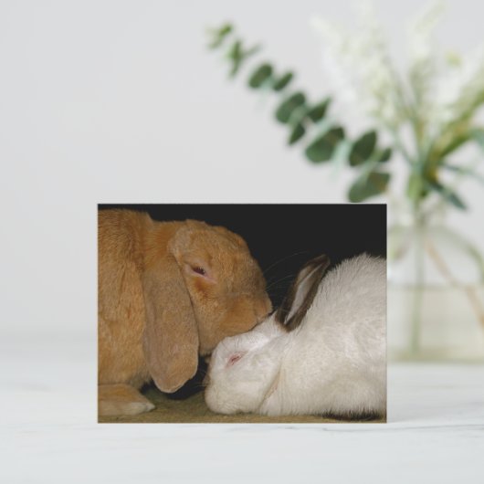 bunny love briefkaart (Staand voorkant)