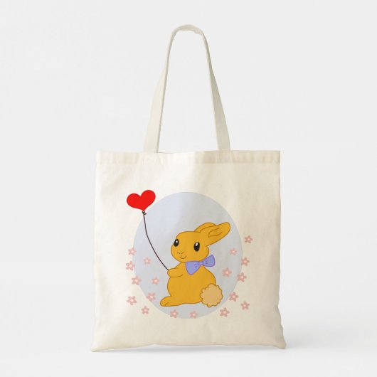 Bunny Love Canvas tas (Achterkant)