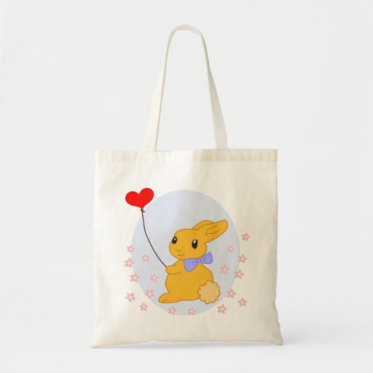 Bunny Love Canvas tas (Voorkant)