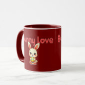 Bunny Love – Cute Easter Bunny Design - caneca Mok (Voorkant links)