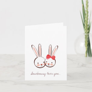 Bunny Love Easter-kaarten Feestdagen Kaart