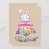 Bunny Love en Paaskreet Kaart (Voorkant / Achterkant)