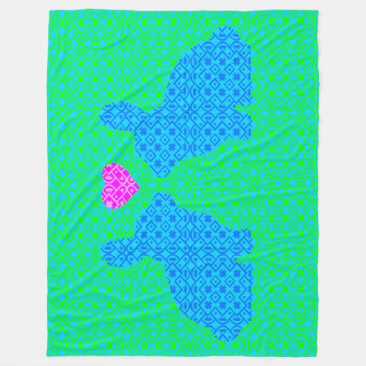 Bunny Love Fleece Deken (Voorkant)