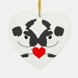 Bunny Love Heart Ornament
