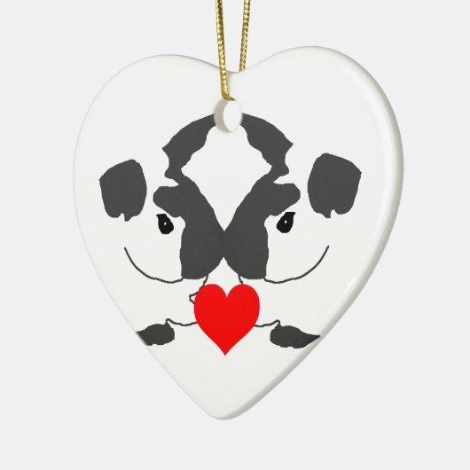 Bunny Love Heart Ornament (Links)