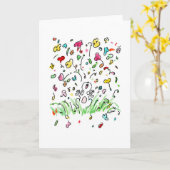 bunny love kaart (Gele Bloem)