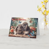 Bunny Love Kaart (Gele Bloem)