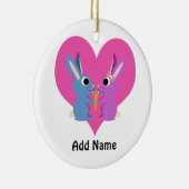 Bunny Love Keramisch Ornament (Rechts)