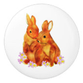 Bunny Love Keramische Knop (Voorkant)