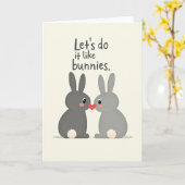 Bunny Love Lets Do It Now Card Kaart (Gele Bloem)