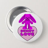 Bunny Love Pink Rabbit Cute Ronde Button 7,6 Cm (Voorkant /achterkant)