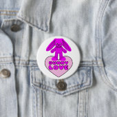 Bunny Love Pink Rabbit Cute Ronde Button 7,6 Cm (In situ)