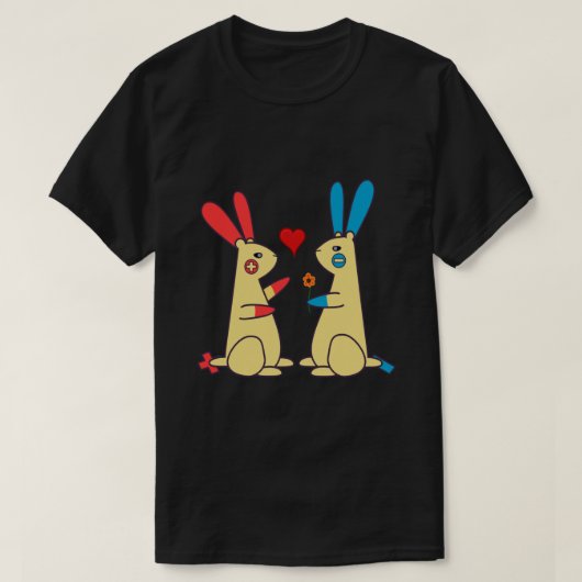 Bunny Love - Plusle and Minun .png T-shirt (Design voorkant)