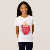 Bunny Love Quote Flower T-shirt (Voorkant volledig)