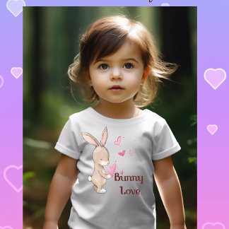 Bunny Love, Schattige Tshirt met Bunny en Hearts