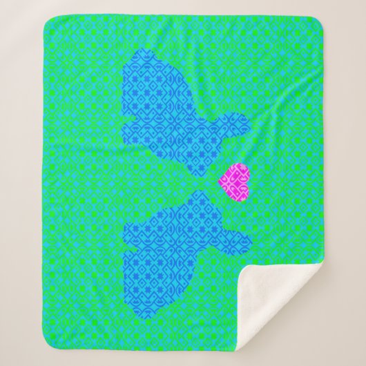 Bunny Love Sherpa Deken (Voorkant)