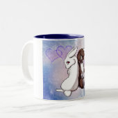 Bunny Love Tweekleurige Koffiemok (Voorkant links)