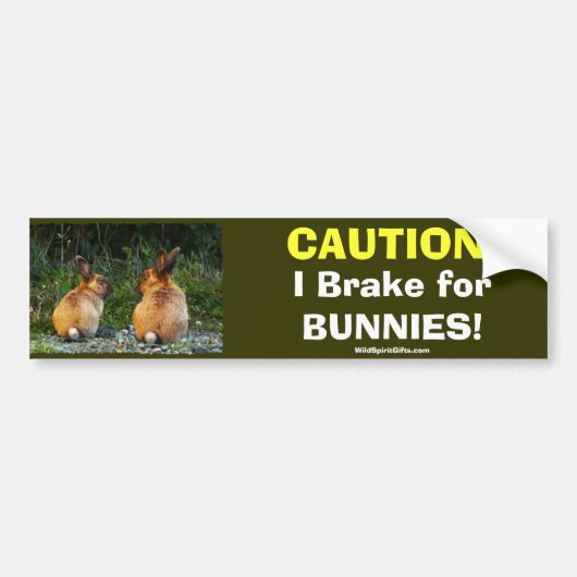 BUNNY LOVE Wild Rabbit Collectie Bumpersticker (Voorkant)