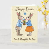 Bunny Love Woven Basket Card Kaart (Gele Bloem)